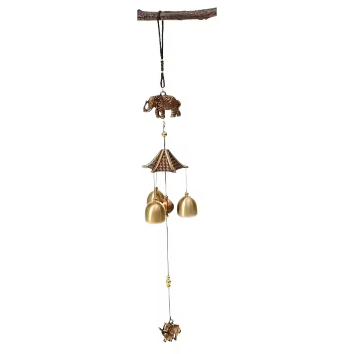 Campana de viento antigua de cobre para patio, jardín, decoración de vida al aire libre, campanas de viento de Metal, regalo, 1 Uds. - 1