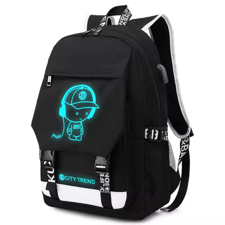 Mochila informal luminosa de gran capacidad, Mochila de tela Oxford, mochila escolar informal, bolsa de viaje al aire libre, moda - 1