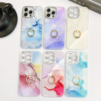 Funda de lujo con marco chapado y pintado de mármol IMD para iPhone 16 Pro Max 15 Pro 14 Pro - details 0