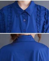 2024 Primavera Verano nuevos vestidos camiseros de retales para mujeres de manga corta sueltos Casual Vintage vestido largo moda ropa elegante - details 10