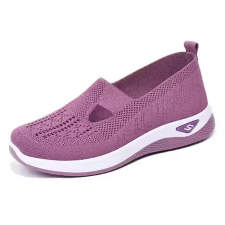 Nuevos zapatos casuales cómodos de verano para mujer, zapatos planos de mujer de suela blanda de moda con agujeros de ventilación - 1