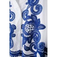 BUNO-2025 otoño nueva ropa de mujer estilo europeo y americano camisa casual con bordado en contraste conjunto de media falda - details 10