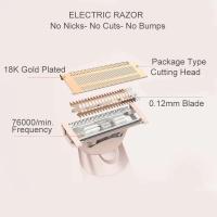 Afeitadora eléctrica portátil para mujer, recargable por USB, indolora, para piernas y axilas, afeitadora eléctrica para mujer. - details 22