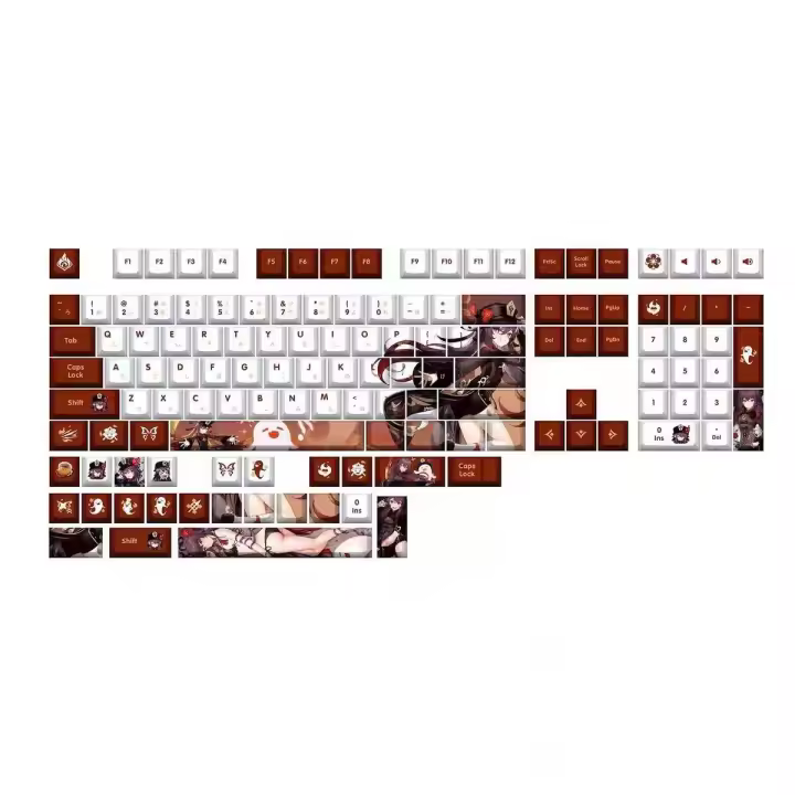 Genshin Imapact Hutao Tapas de Teclado Mecánico Accesorios Decorativos de Anime Cosplay - 1
