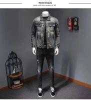 Chaqueta vaquera para hombre, chaqueta retro ajustada, chaqueta fresca y cálida a prueba de viento, ropa deportiva informal para exteriores, ropa para la temporada de primavera y otoño e invierno - details 6