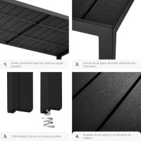 Mesa de Jardín Exterior de Aluminio 150x90x74,5cm Diseño Terraza con Patas Ajustables - details 13