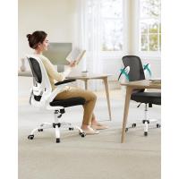 Silla de Oficina, Silla de Escritorio de Malla, Silla Giratoria Ergonómica, Soporte Lumbar, Oscilante, Asiento de 53 cm, Apoyabrazos Abatibles, Negro OBN037BKV2 - details 11