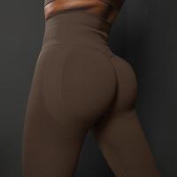 Leggings Deportivos Sin Costuras de Cintura Alta Pantalones de Gimnasio de Nylon para Mujeres - details 6