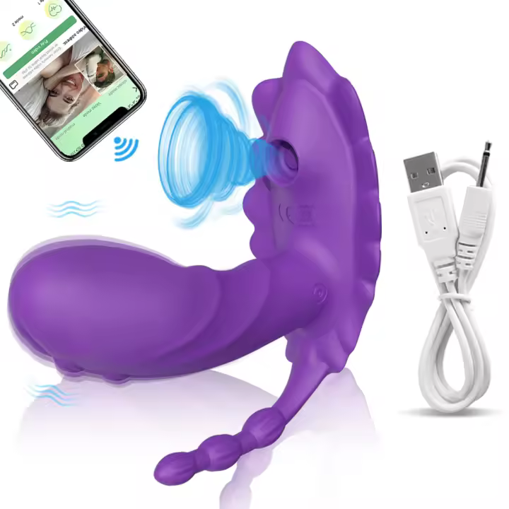Consolador vibrador con Bluetooth para mujer, estimulador de clítoris, masajeador de punto G, productos para adultos, Juguetes sexuales para bragas femeninas - 1