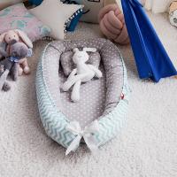 Baby Nest Bed with Pillows Portable Travel Crib Detachable Washable Infant Cotton Cradle Anti Pressure Toddlers Isolation Crib - details 10