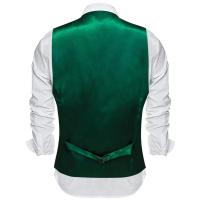 Chaleco de satén de seda sólida para hombre, chaqueta Formal sin mangas, color rojo liso, Tops informales para bodas y negocios, de diseñador, - details 19