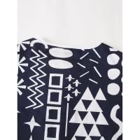 BUNO-Chaqueta de algodón reversible con estampado geométrico para mujer, chaqueta holgada de estilo callejero, informal, de un solo pecho, novedad de verano, 2025 - details 7