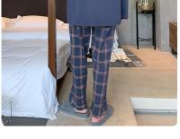 Pijamas con estampado a rayas para hombre, ropa de dormir de algodón peinado con cuello redondo, talla grande, a la moda, Y2k, otoño e invierno, 2024 - details 30