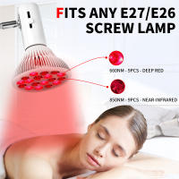 Lámpara de terapia de luz roja con bombilla de 18 LED, dispositivo de terapia de luz infrarroja Facial para uso doméstico - details 1