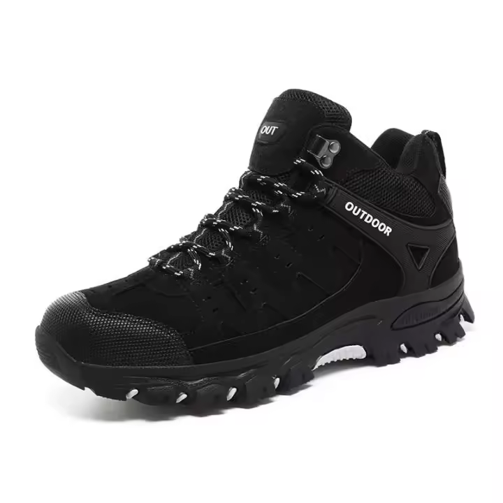 2024 zapatos de senderismo al aire libre de moda para hombre, de alta calidad, tobillo alto, suela duradera, suela dura, antideslizante - 1
