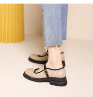 Nuevo Four Seasons Commuter francés boca ligera plataforma tacón zapatos de las mujeres británico pequeño zapatos de cuero - details 13
