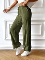 Pantalones elásticos de pierna ancha para mujer Ropa de moda de otoño y primavera - details 10