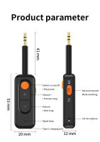 Adaptador de Audio con Bluetooth 5,4, transmisor y receptor de Audio inalámbrico AUX de 3,5mm, música HIFI con micrófono HD para auriculares de coche y TV - details 13