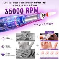 Lijadora eléctrica profesional para uñas, equipo de pulido para quitar esmalte de Gel acrílico, 35000RPM - details 2