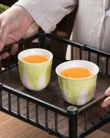 Taza de té azul y blanca única de hielo negro maestro de color esmaltado Jingdezhen, transformada de horno a edificio - details 13