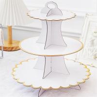 Bandeja de servicio de 3 niveles, torre para cupcakes, soportes para magdalenas para fiestas, boda, cumpleaños, Baby Shower, decoración de fiesta de té - details 3