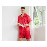Traje de casa con solapa para hombre en verano, pijama delgado, ropa de casa holgada para hombre y talla grande - details 34