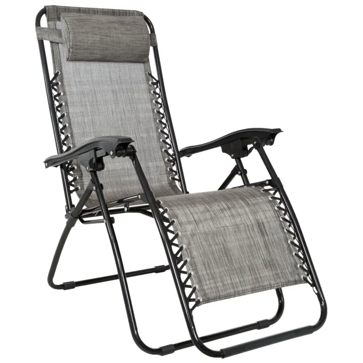 Silla plegable cero gravedad, tumbona ajustable, sillón reclinable con reposacabezas cero gravedad, medida 190x58x30, peso 6 kilos, para playa, jardín, terraza, patio. - 1