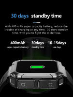 Reloj inteligente con pantalla completamente táctil de 1,96 pulgadas y auriculares Bluetooth TWS 2 en 1 - details 3