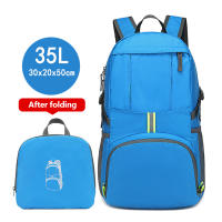 Mochila impermeable plegable de 35L, bolsa ligera de almacenamiento para exteriores, con estampado sólido, para acampar, montañismo y viajes - details 4