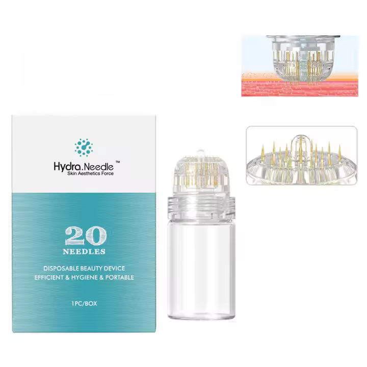 Sello Derma Hidra 20 Pines Agujas Microneedles de Titanio para Cuidado de la Piel Blanqueado - 1