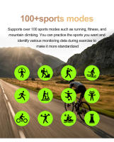 Relojes inteligentes hombre mujer Bluetooth deporte ritmo cardíaco presión arterial reloj - details 20