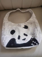De dibujos animados lindo panda gigante bolsa de mano diseño de nicho versátil bolsa de hombro de gran capacidad bolsa de compras floral respetuosa con el medio ambiente - details 10