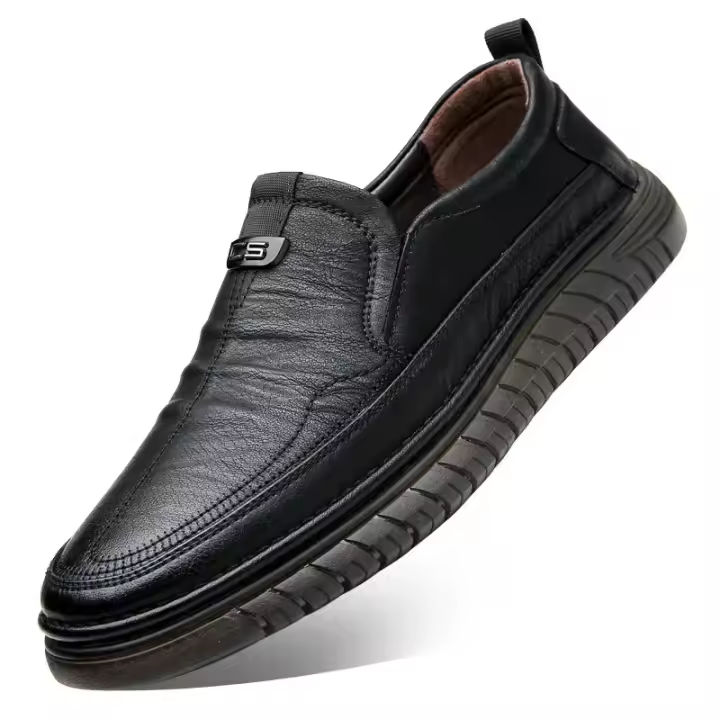Mocasines de alta calidad para exteriores, cómodos, a la moda, suaves, clásicos, antideslizantes, hechos a mano, zapatos casuales de hombre de cuero vacuno. - 1