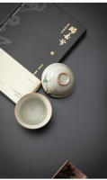 Juego de Kung Fu Ge kiln dibujado a mano, artículos de cerámica, taza de té esmaltada maestra, bolsa, regalo de empresa - details 16