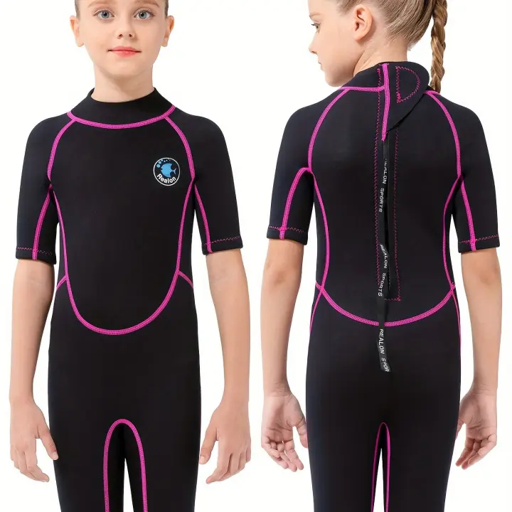 Chica corta de caucho de cloropreno, 2 mm, utilizada para practicar surf y natación en deportes acuáticos. - 1