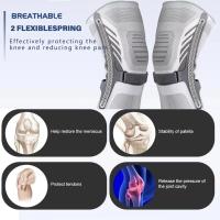 1 Pair Spring Support Knee Brace Running Basketball Knee Compression Sleeve Shock Absorption Breathable Meniscus Knee Support - details 1