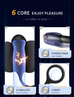 Vibrador de choque eléctrico para hombres, masturbador masculino, entrenamiento de resistencia, masajeador Sexual, anillo de glande, entrenador, juguete Sexual - details 2