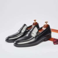 Cubierta de pie cruzada de cuero de estilo británico para negocios y ocio directo para hombres - details 1