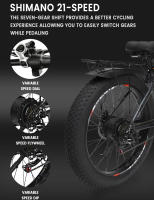 GUNAI GN88 bicicleta eléctrica para adultos 2000W bicicleta eléctrica de carretera 48V 23Ah Fatbike MTB E-bike 26 "bicicleta eléctrica de montaña 55 KM/H velocidad máxima - details 4