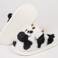 Pantuflas De Algodón Con Punto Para Mujer Invierno Pantuflas De Interior Cálidas Con Suela Gruesa Y Peluche Cierre Pull on Talla Verdadera - details 7