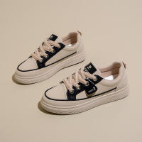 2025 Nuevos Zapatos Deportivos Casuales de Plataforma Versátiles para Mujeres Estudiantes Pequeños Blancos Cómodos. - details 1