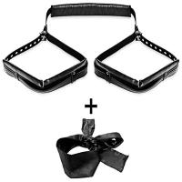 Conjunto de sujeción BDSM de empaque privado SEX Ustable, collar de cadena para la espalda, pulsera con venda y manos atadas - details 4