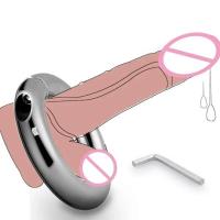 Dispositivo de Castidad de Metal para hombre, anillos pesados ​​de sujeción para testículos y escroto, camilla de bolas, Juguetes sexuales para hombres, retardante de eyaculación Gay - details 0