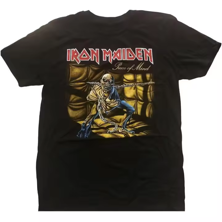 Camiseta Iron Maiden - Piece of Mind, color negro - 1