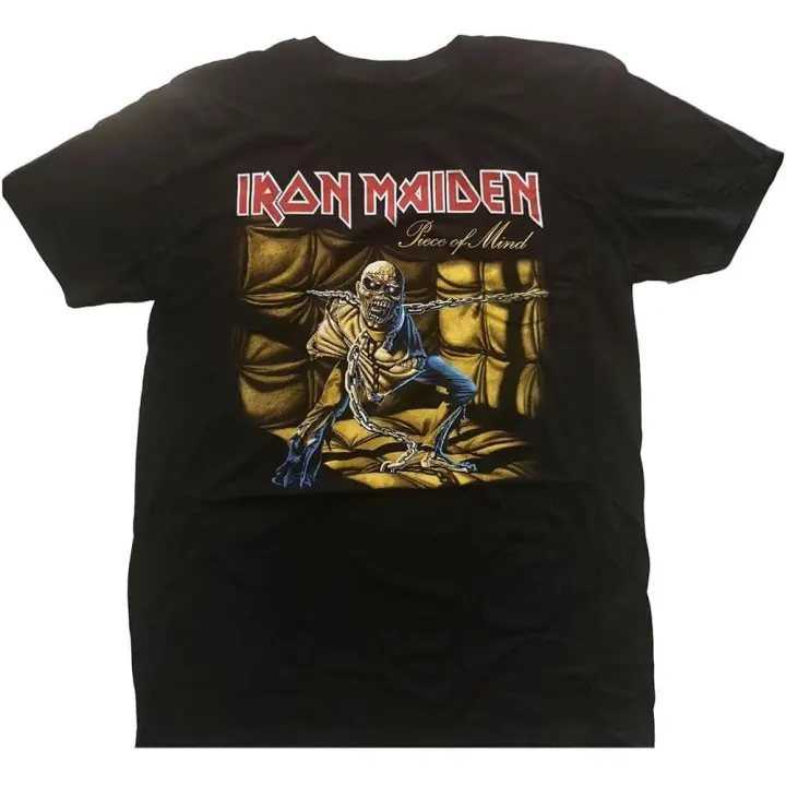 Camiseta Iron Maiden - Piece of Mind, color negro - 1