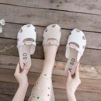 Zapatillas de verano para mujer, nuevas mujeres embarazadas de fondo plano, sandalias perezosas, medias zapatillas ahuecadas - details 2