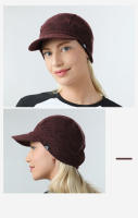 AONIJIE M33 Unisex Warm Wool Knitted Hat Short Brim Baseball Cap Soft Equestrian Cap Protect Ear Fall Winter For Running Hiking - details 18
