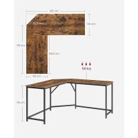 Ahorra Espacio, Oficina en Casa, Juegos, Marrón Rústico y Negro Tinta LWD73X - details 3