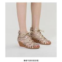 Sandalias de tacón con cuña para mujer, zapatos de verano. - details 2
