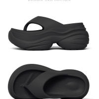Chanclas de suela gruesa que aumentan la altura para mujer, nuevas sandalias de playa antideslizantes para uso exterior, modelos de mujer - details 17